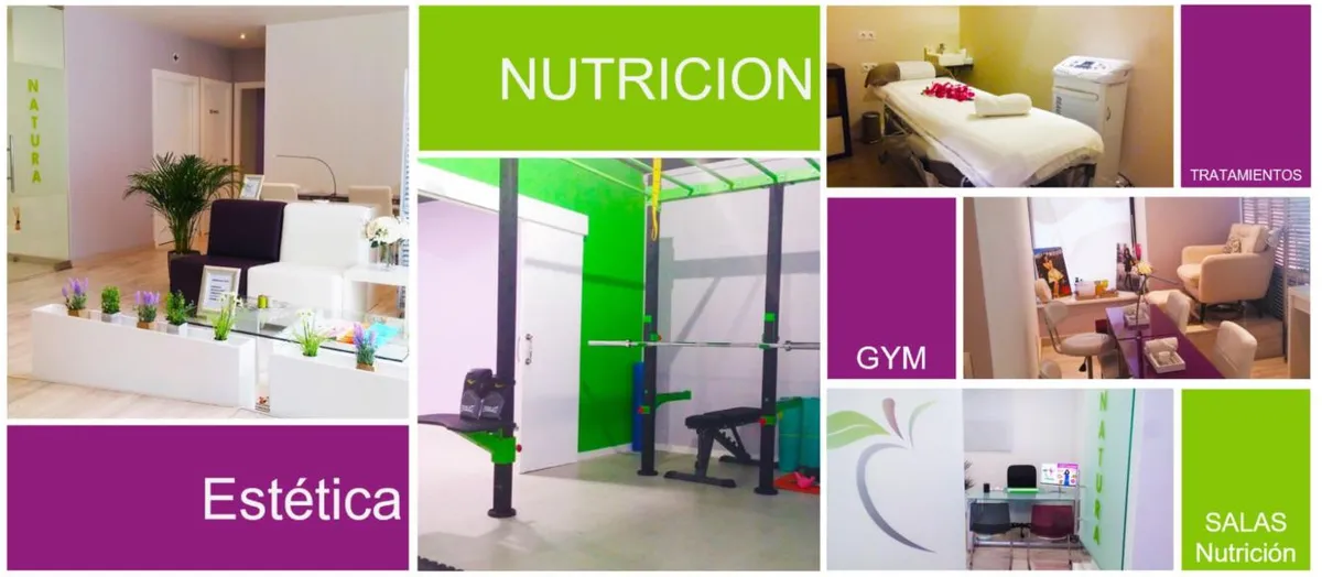 El centro FitNATURA en Madrid: recepción, gimnasio, sala de tratamientos y salas de nutrición